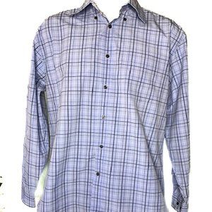 TOMMY HILFIGER Blue/Brown Plaid 80's 2 Ply Fabric